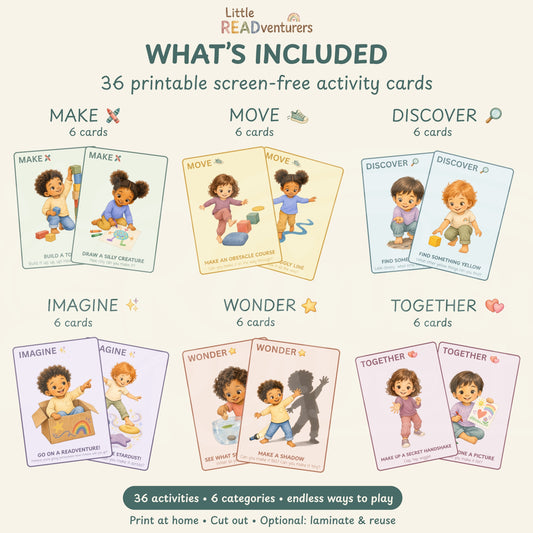 Screen-Free Activity Cards for Kids | 36 Printable Activities