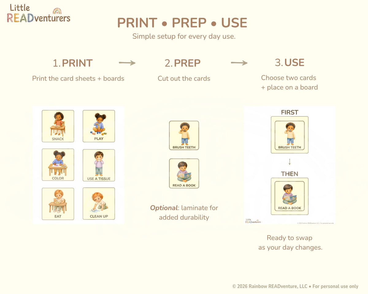 Little READventurers Routine Card Pack