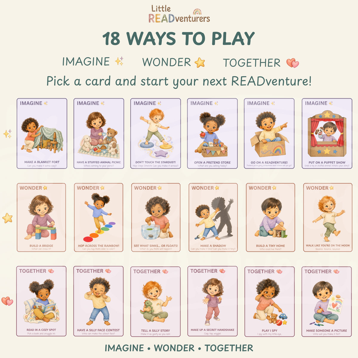 Screen-Free Activity Cards for Kids | 36 Printable Activities