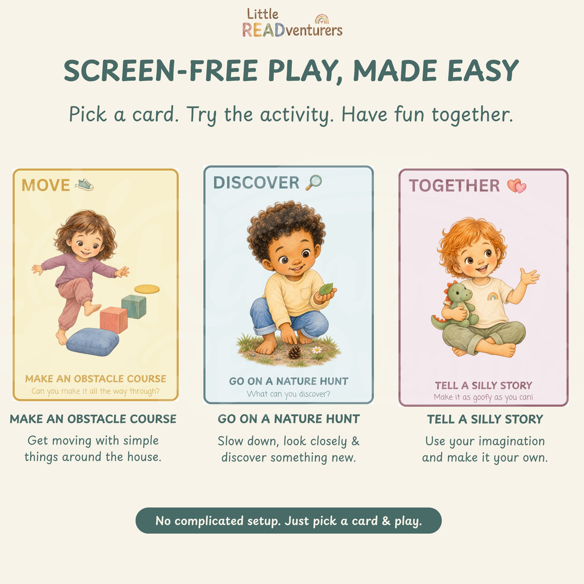 Screen-Free Activity Cards for Kids | 36 Printable Activities